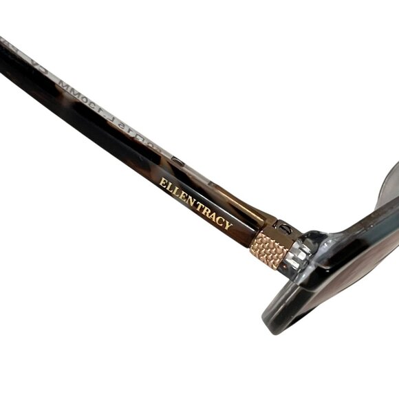 Ellen Tracy Pamplona Eye Glass Frames Only Teal Tortoise Shell 50 15 130 - Picture 9 of 12